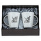 Набор из двух чашек с накладками Лебеди, пейсли, накладка Лебеди УФ металл